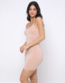 Mini Slip Dress With Seamless Hem And Embroidery Detail front